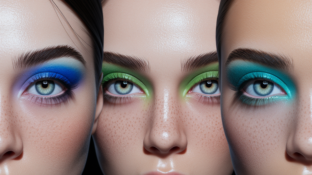 Visual spectrum of cool eye colors showing blue, green, and gray variations with detailed descriptions