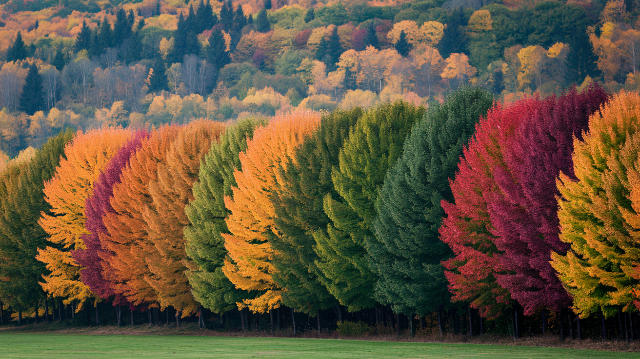 Guide to the spectrum of fall green colors including earthy, deep, muted, and jewel-toned greens
