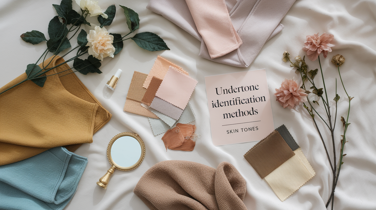 Undertone testing methods including vein check, jewelry test, and skin reaction analysis