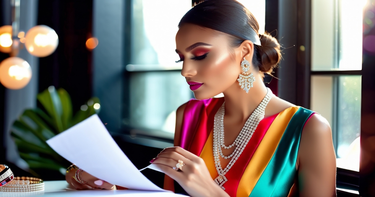 Woman examining her skin to determine the right foundation shade for makeup