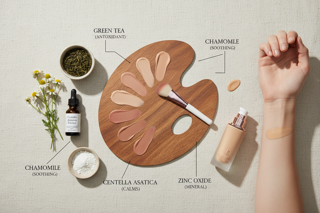 Foundation for Fair Skin With Red Undertones section visual for Ingredients That Calm Redness While You Wear Your Foundation