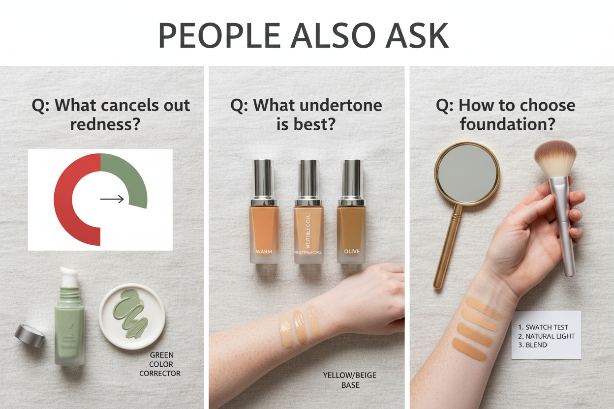 Foundation for Fair Skin With Red Undertones section visual for People Also Ask
