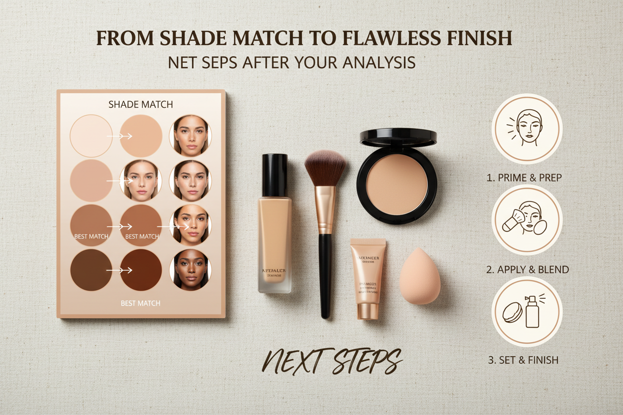 Foundation Shade Finder With Photo section visual for From Shade Match to Flawless Finish: Next Steps After Your Analysis
