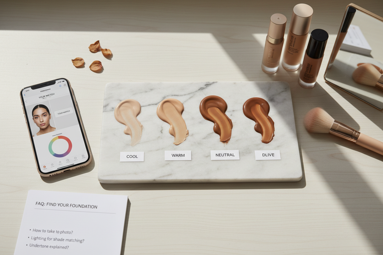 Foundation Shade Finder With Photo section visual for People Also Ask
