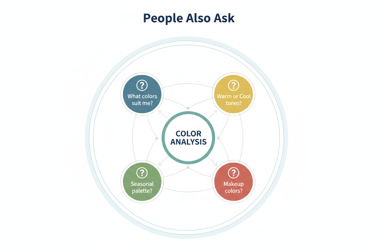 Free Seasonal Color Analysis Quiz section visual for People Also Ask