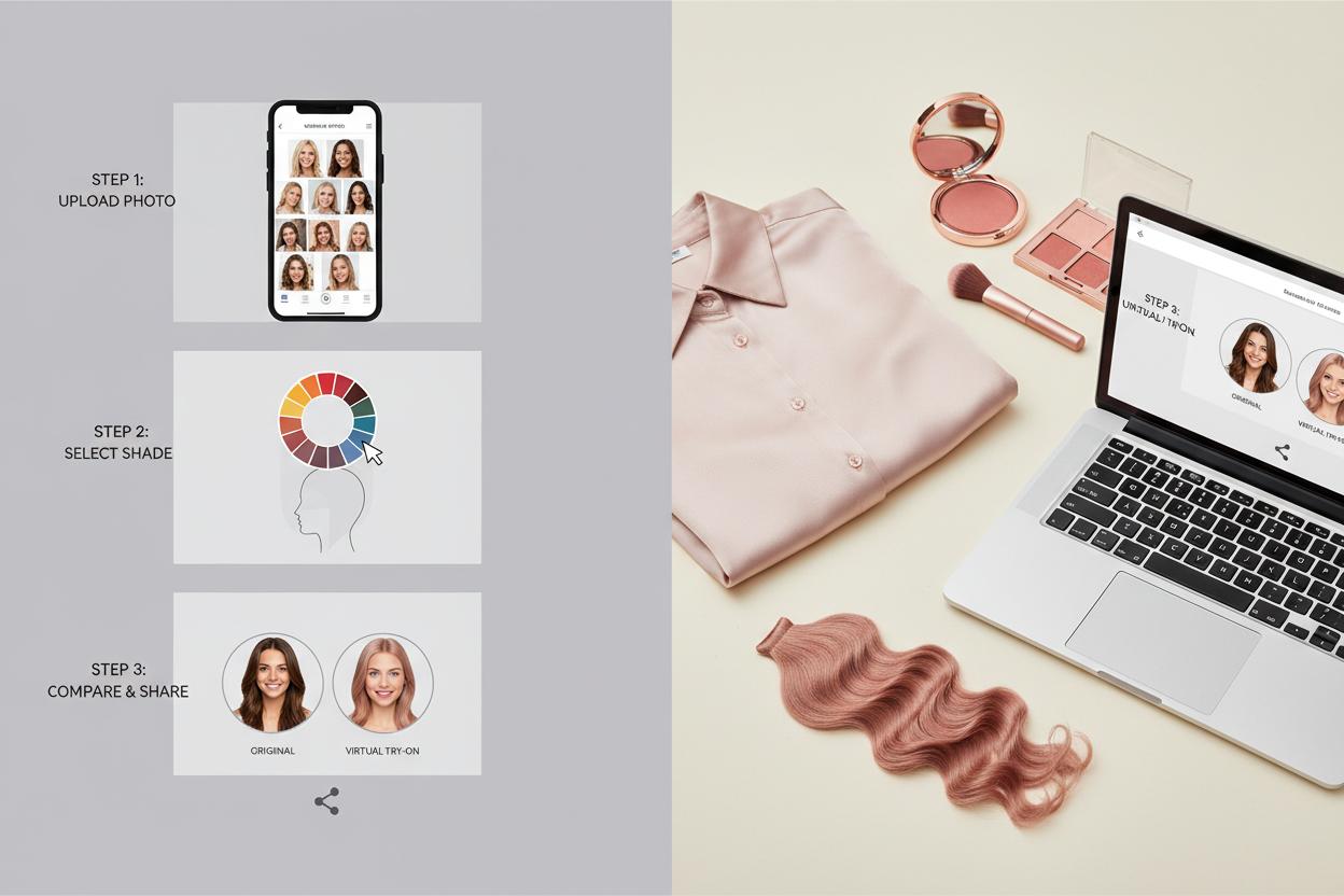 Hair Color Simulator Online section visual for Step-by-Step: How to Run a Virtual Try-On in Under Five Minutes