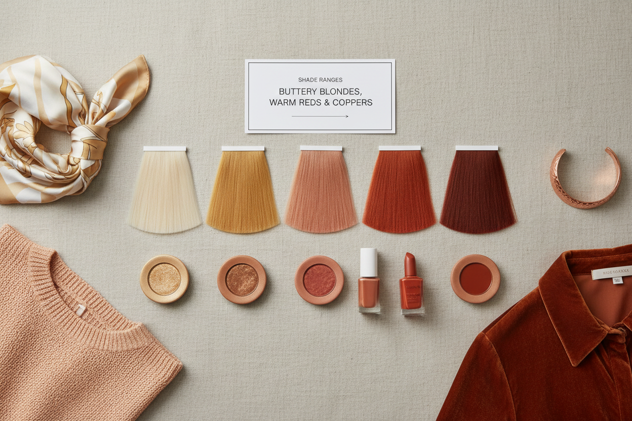 Hair Color Simulator Online section visual for Choosing the Right Shade Range: From Buttery Blondes to Warm Reds and Coppers