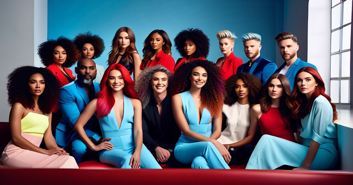 Diverse group of people showcasing various hair colors and personal styles