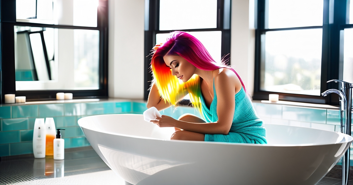 Stylish woman with vibrant hair colors showcasing maintenance and styling tips