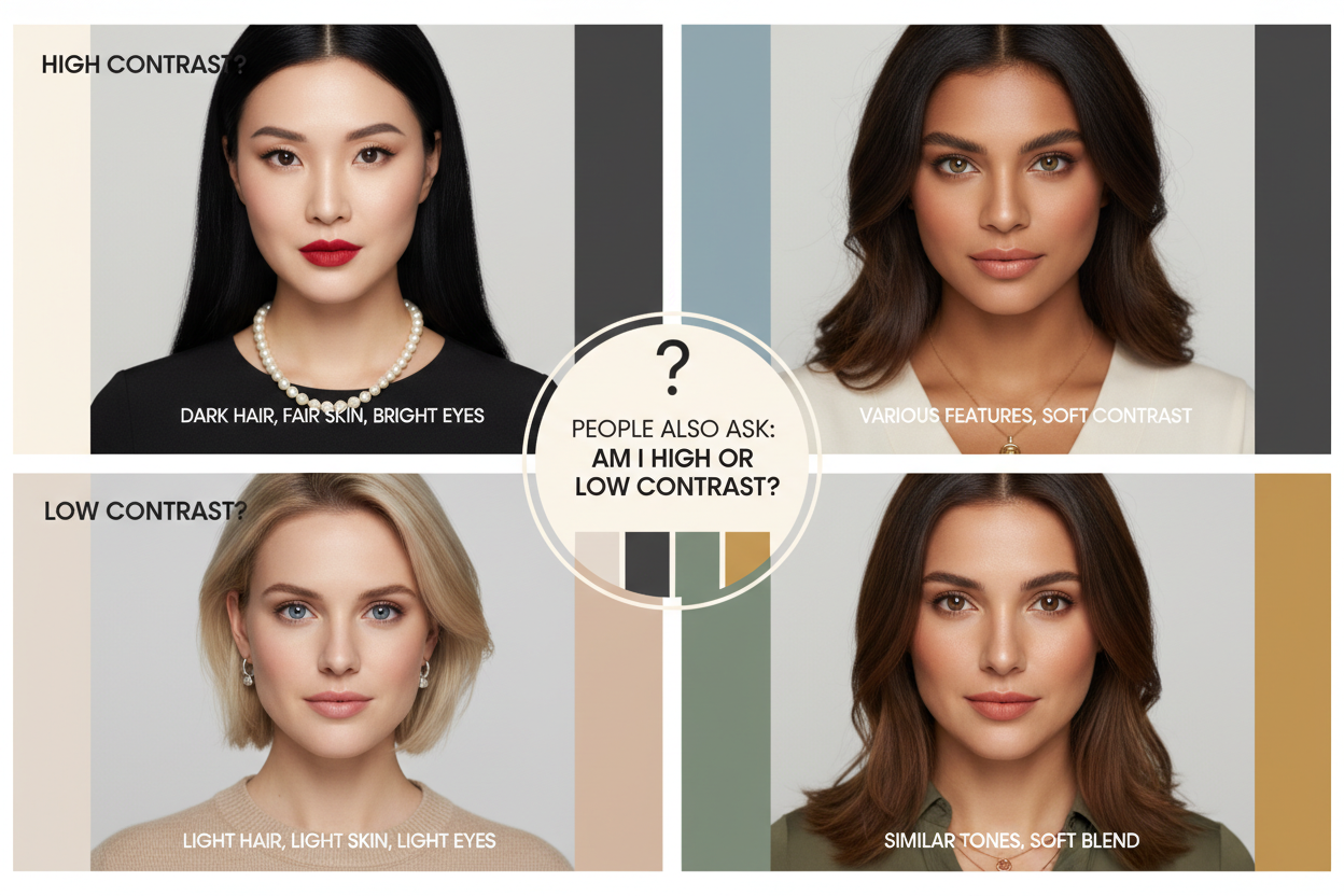 High Contrast Face Quiz section visual for People Also Ask