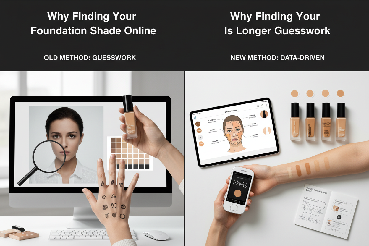 How to Choose Foundation Shade Online section visual for Why Finding Your Foundation Shade Online Is No Longer Guesswork
