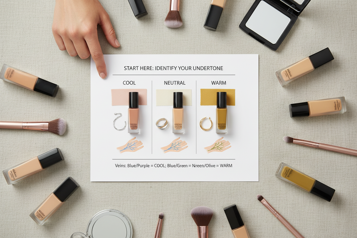 How to Choose Foundation Shade Online section visual for Start Here: Identify Your Undertone Before Using Any Tool