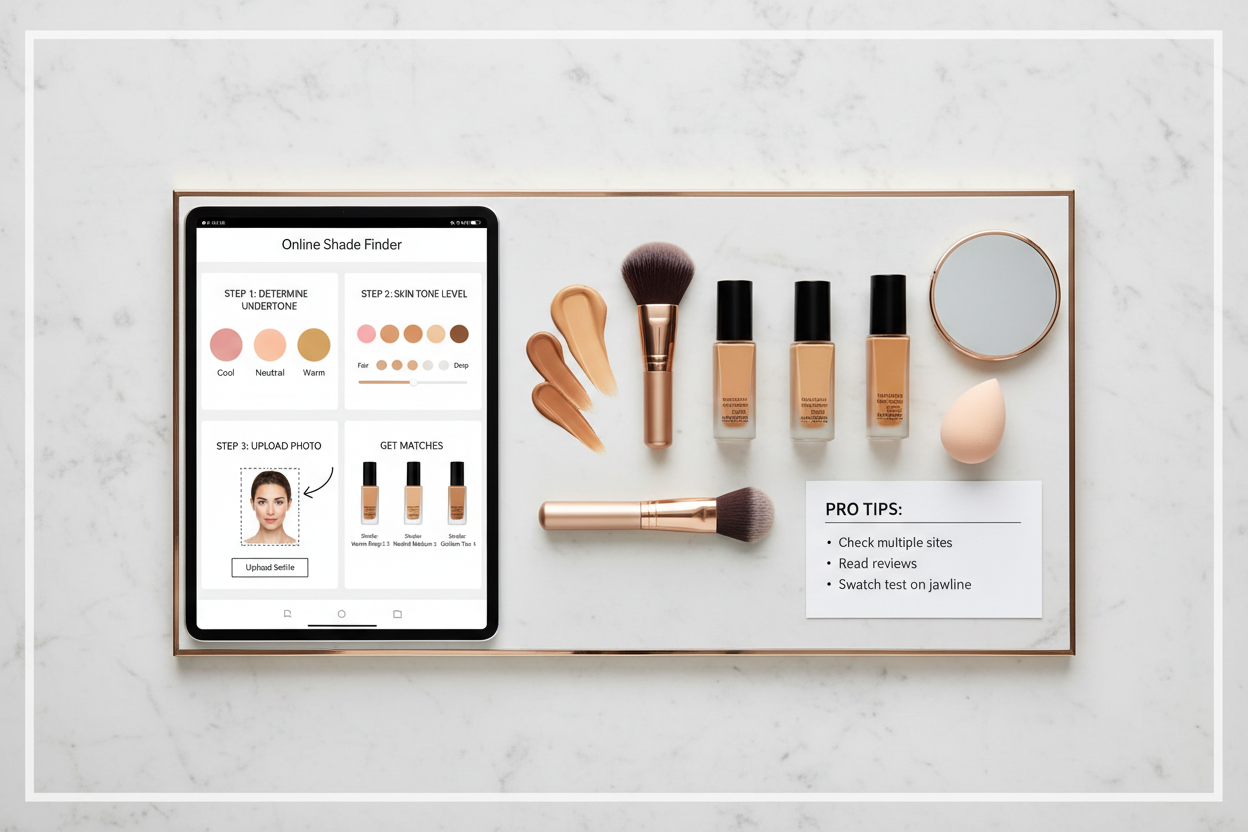How to Choose Foundation Shade Online section visual for Step-by-Step: Using an Online Shade Finder to Match Your Foundation