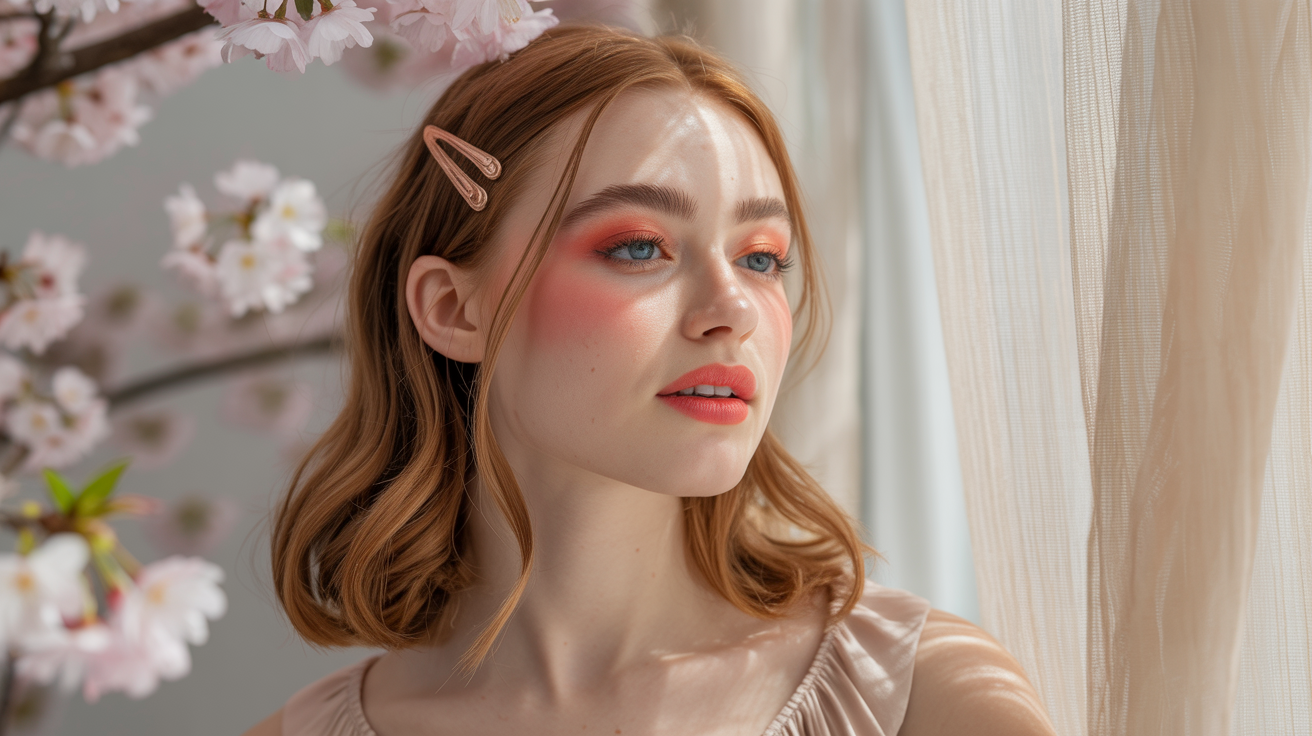Light Spring look elevation showing accessories, makeup, and styling details