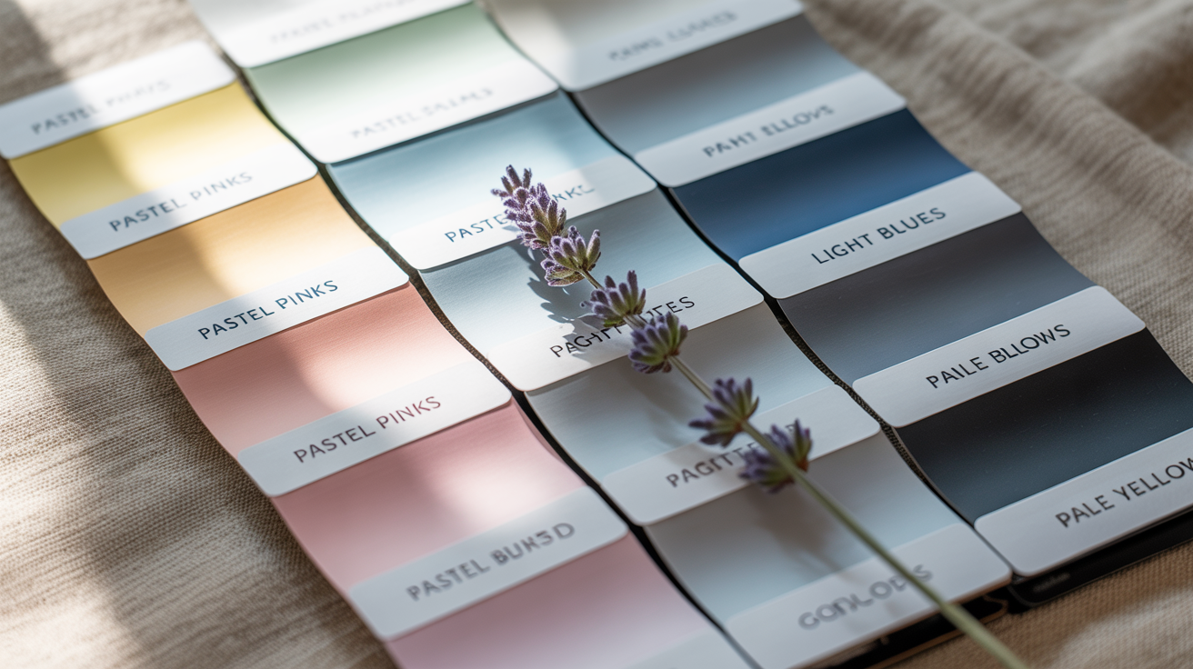Light Spring value guide showing light, airy color values