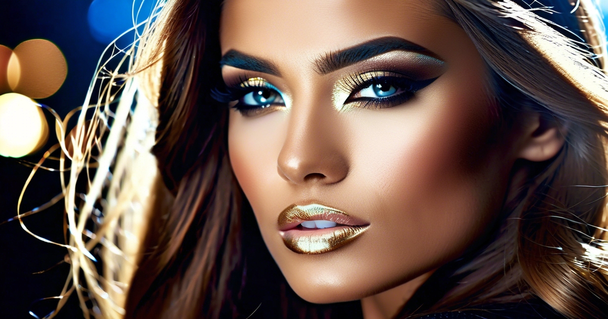 Realistic close-up portrait of a woman demonstrating makeup contrast principles with natural lighting and clear feature definition