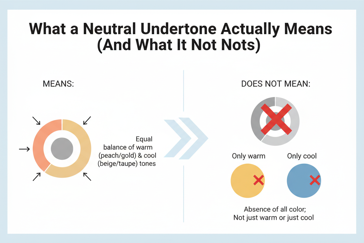 Neutral Undertone Test: Signs and Mistakes section visual for What a Neutral Undertone Actually Means (And What It Does Not)