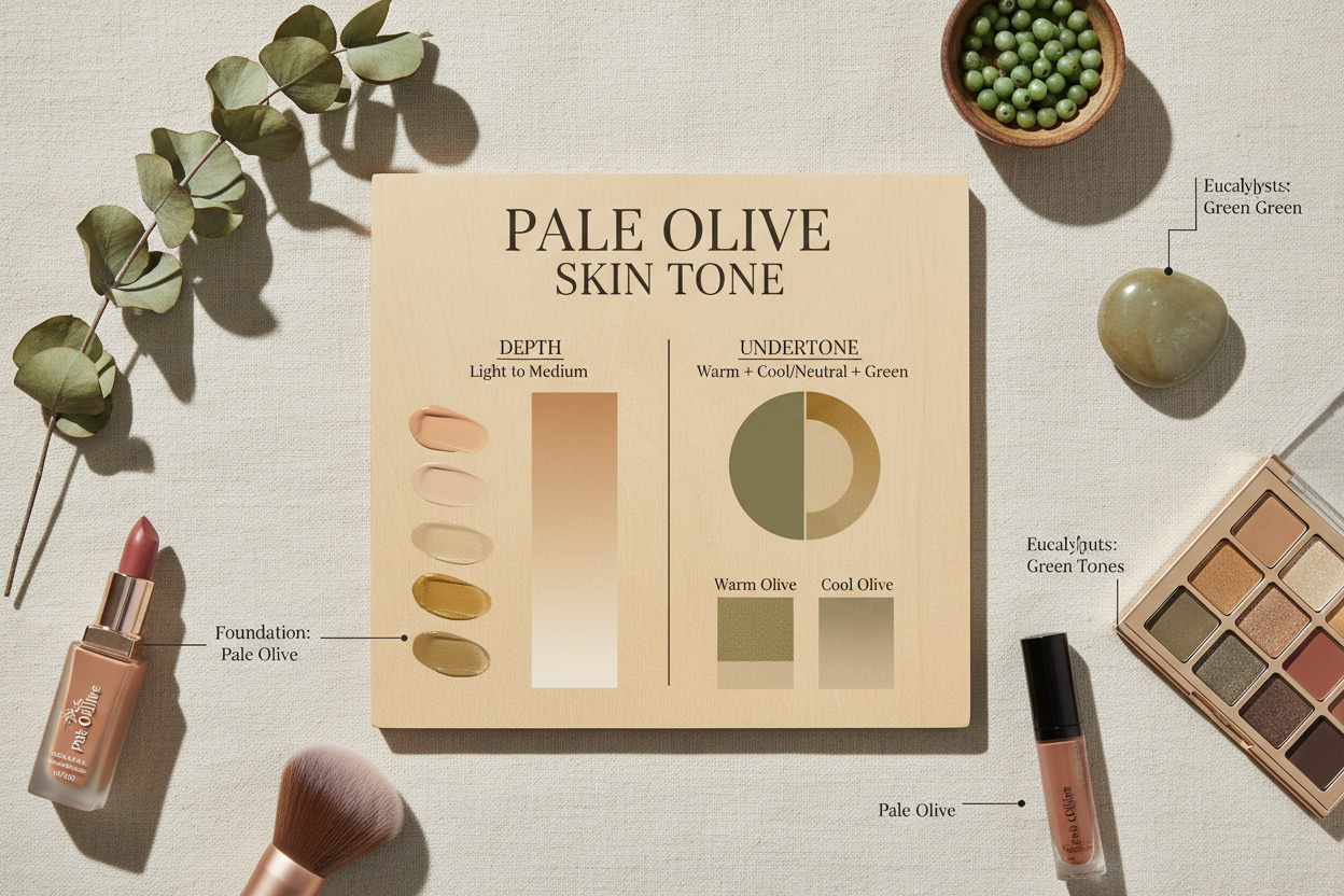 Pale Olive Skin Tone Description section visual for What 'Pale Olive' Actually Means: Depth vs. Undertone