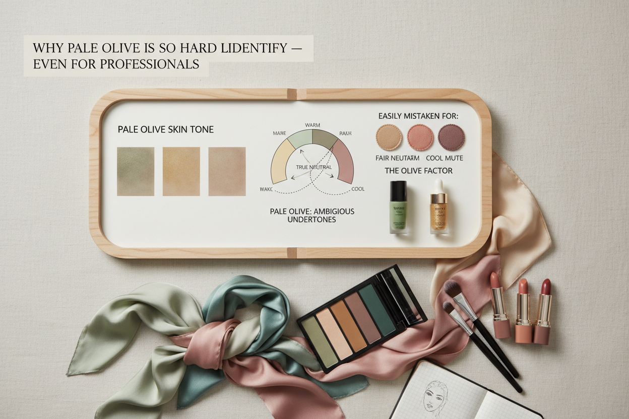 Pale Olive Skin Tone Description section visual for Why Pale Olive Is So Hard to Identify—Even for Professionals