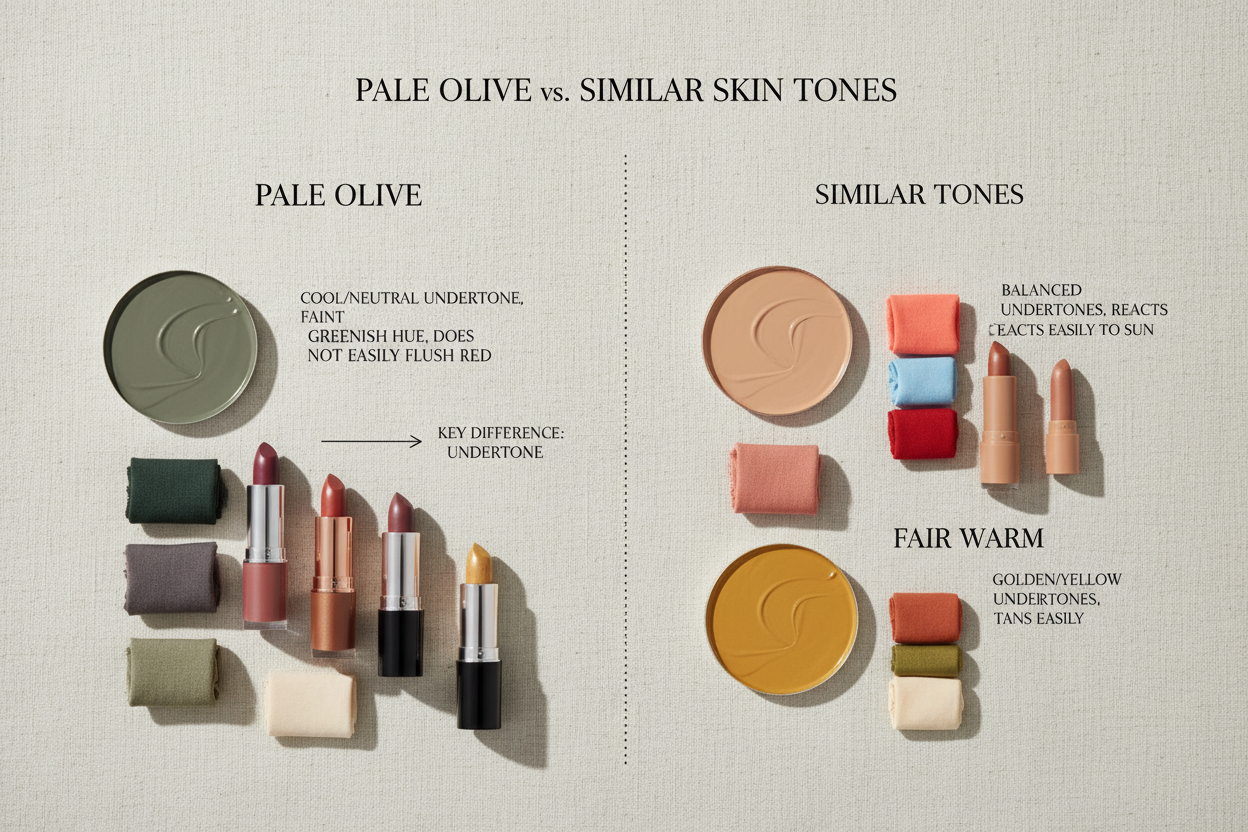 Pale Olive Skin Tone Description section visual for Pale Olive vs. Similar Skin Tones: How to Tell the Difference