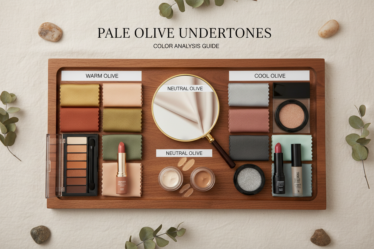 Pale Olive Skin Tone Description section visual for Finding Your Exact Pale Olive Undertone with a Color Analysis