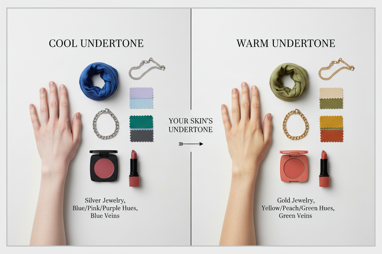 Pale Skin Warm vs Cool Undertone section visual for How to Tell Whether Your Pale Skin Has a Warm or Cool Undertone