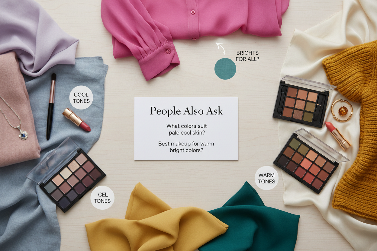Pale Skin Warm vs Cool Undertone section visual for People Also Ask