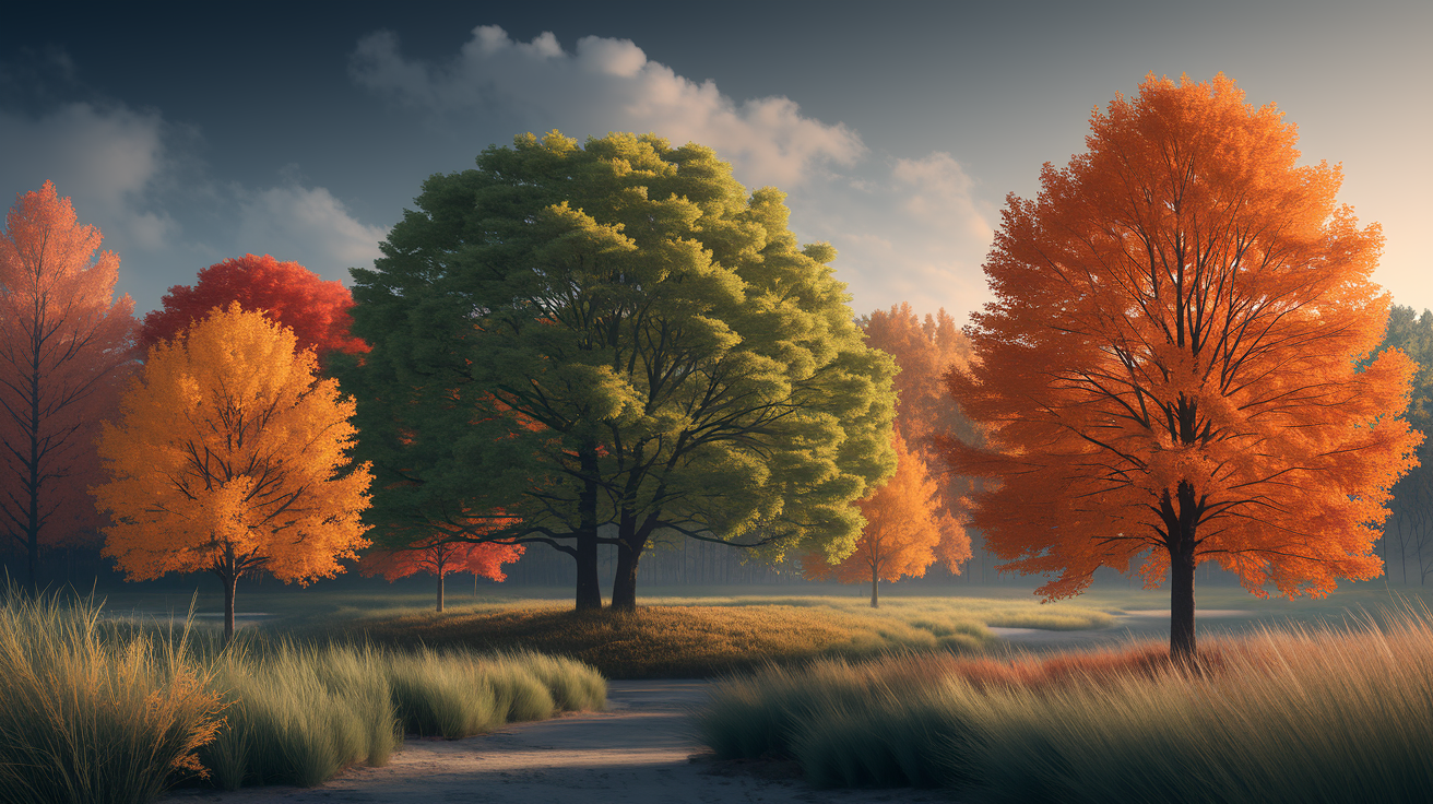 Guide to the science behind persistent green leaves in autumn including chlorophyll and climate factors