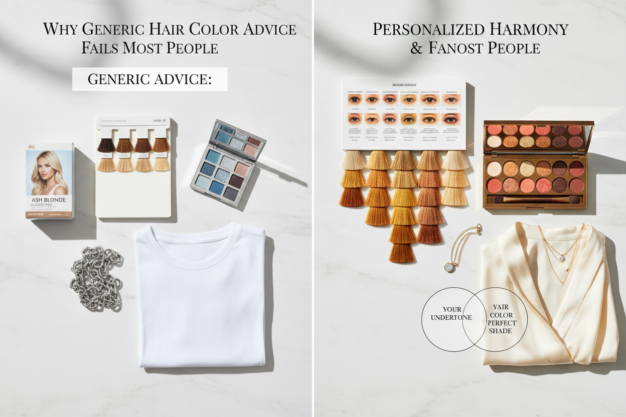 Personal Hair Color Analysis section visual for Why Generic Hair Color Advice Fails Most People