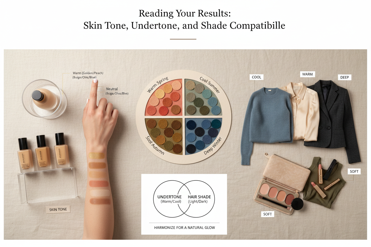 Personal Hair Color Analysis section visual for Reading Your Results: Skin Tone, Undertone, and Shade Compatibility
