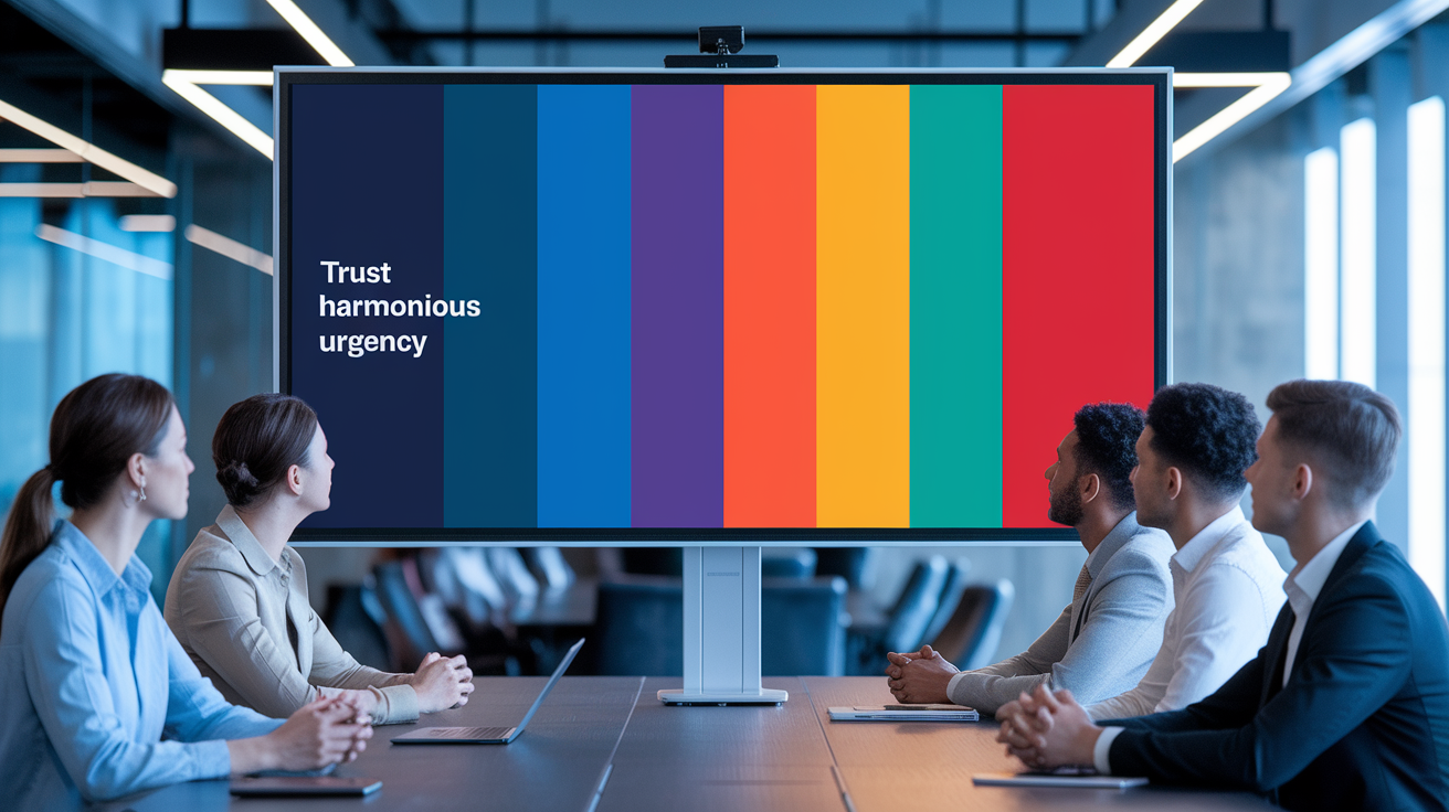 Psychology of presentation colors showing emotional impact and cultural meanings for effective PowerPoint design