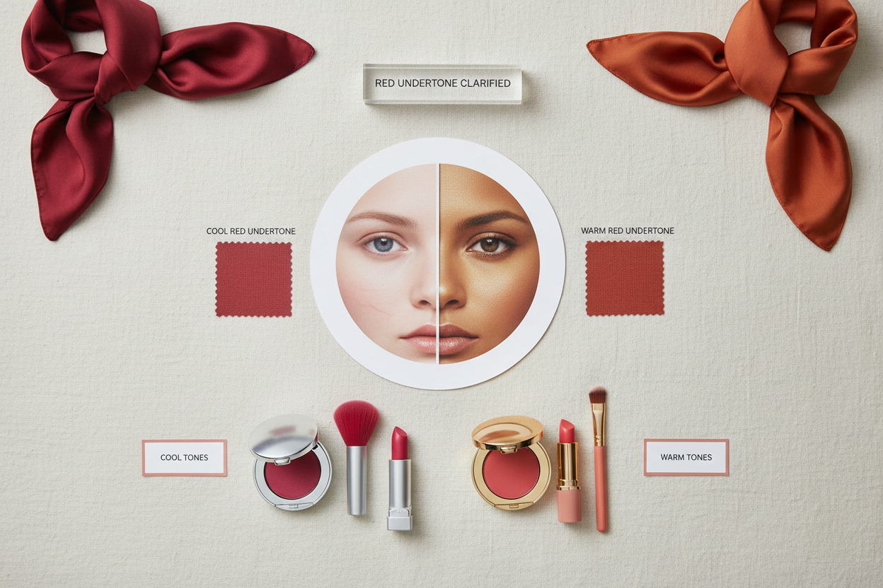 Red Undertone vs Surface Redness section visual for What 'Red Undertone' Actually Means in Color Analysis