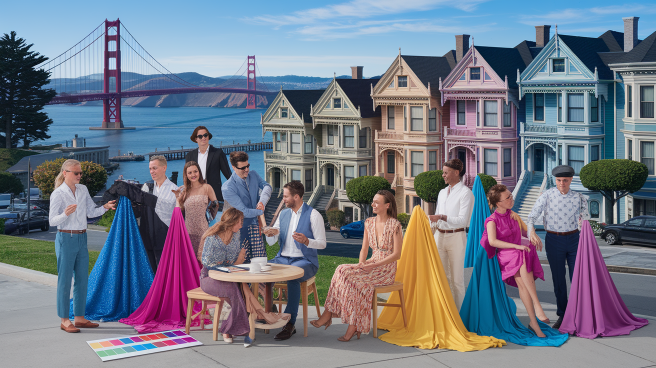 San Francisco color consultation studio showing professional setup with natural lighting and color draping materials