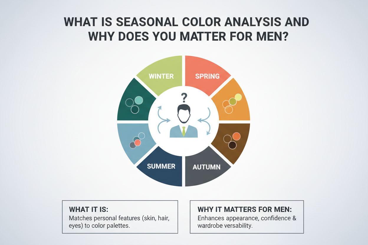 Seasonal Color Analysis for Men: Full Guide section visual for What Is Seasonal Color Analysis and Why Does It Matter for Men?
