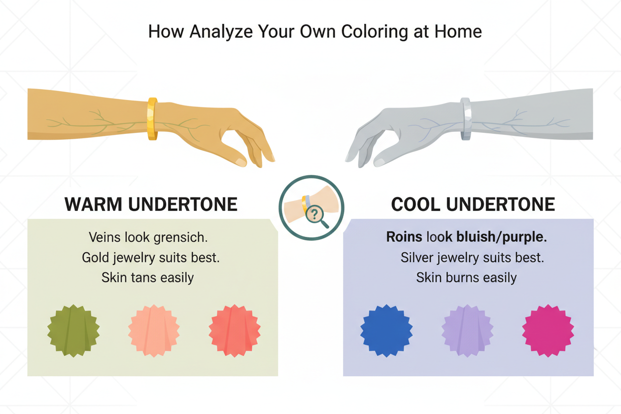 Seasonal Color Analysis for Men: Full Guide section visual for How to Analyze Your Own Coloring at Home
