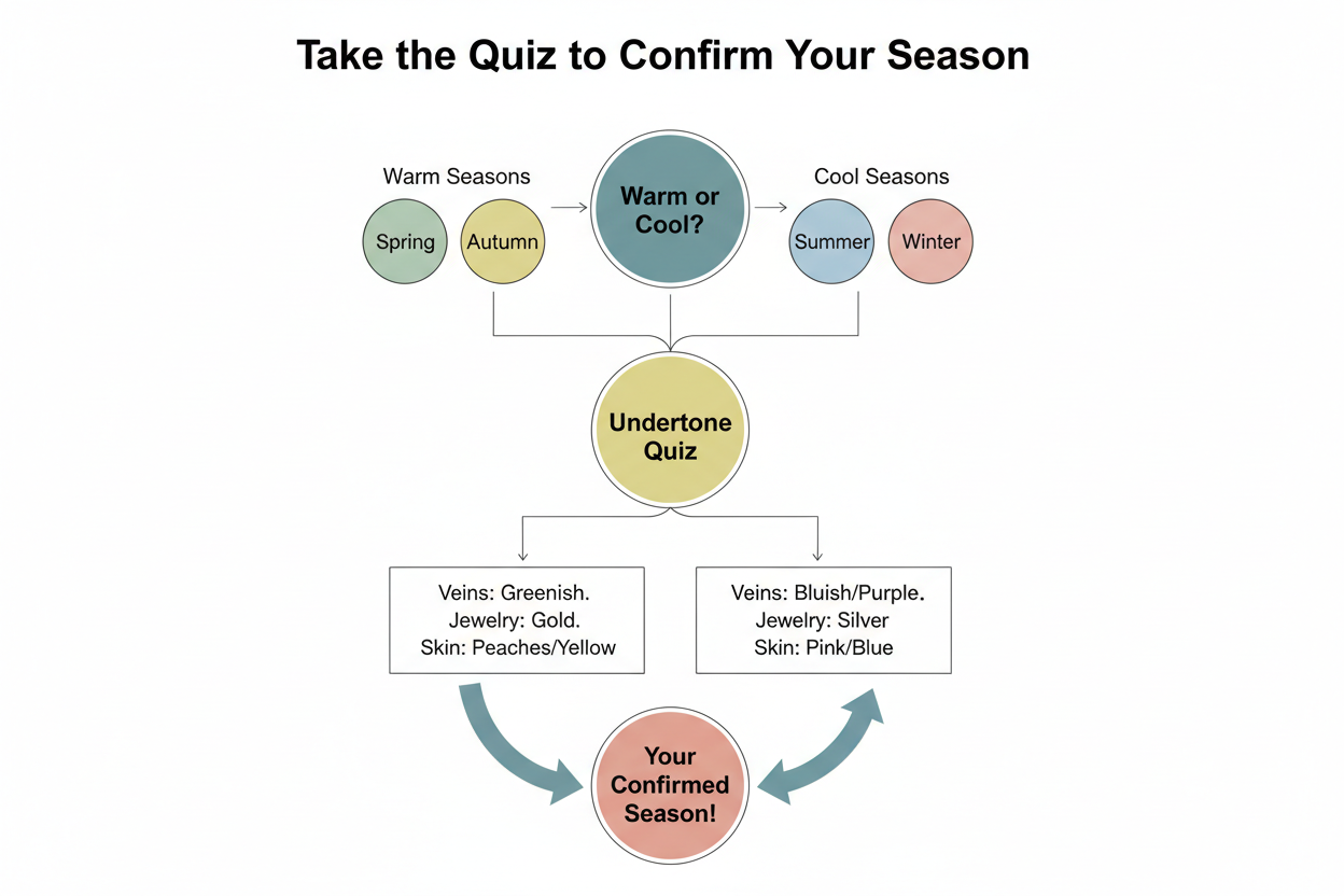 Seasonal Color Analysis for Men: Full Guide section visual for Take the Quiz to Confirm Your Season