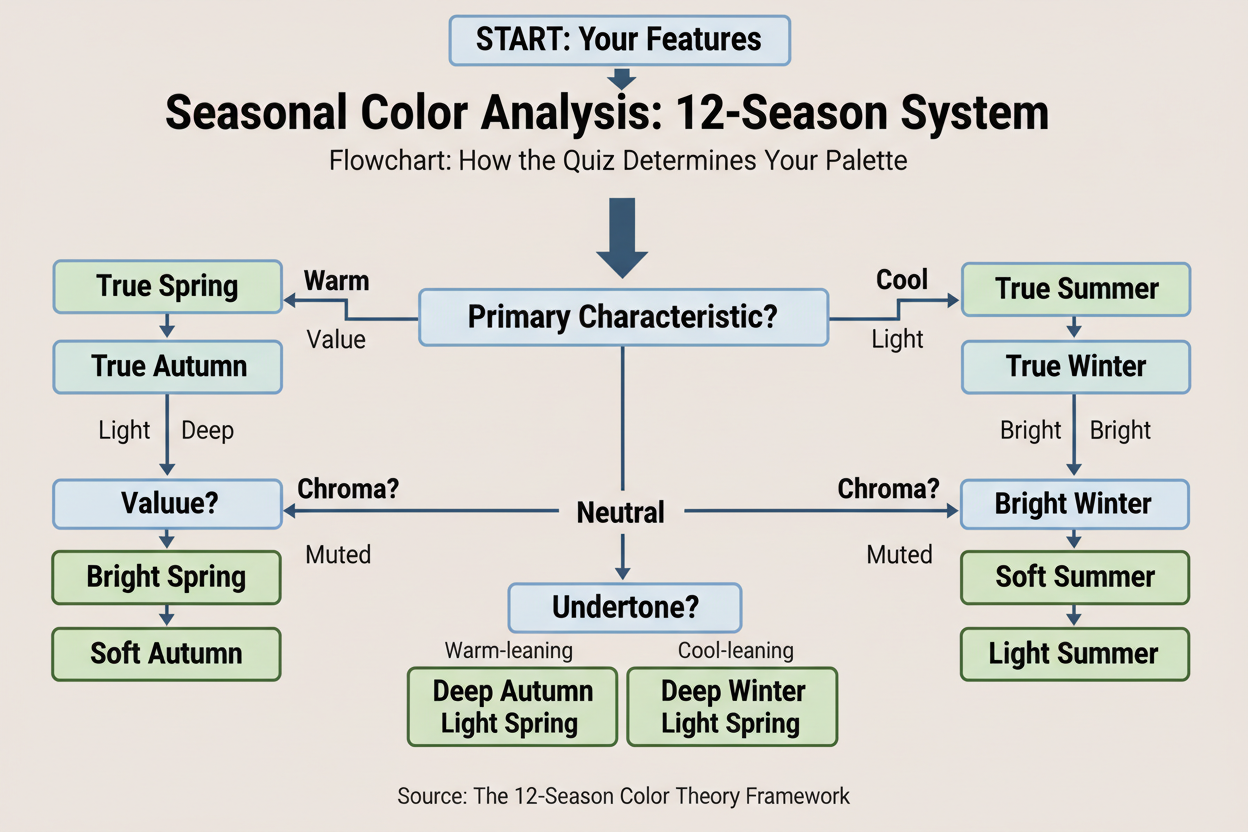 Seasonal Color Analysis Quiz: How Accurate Is It flowchart resolver