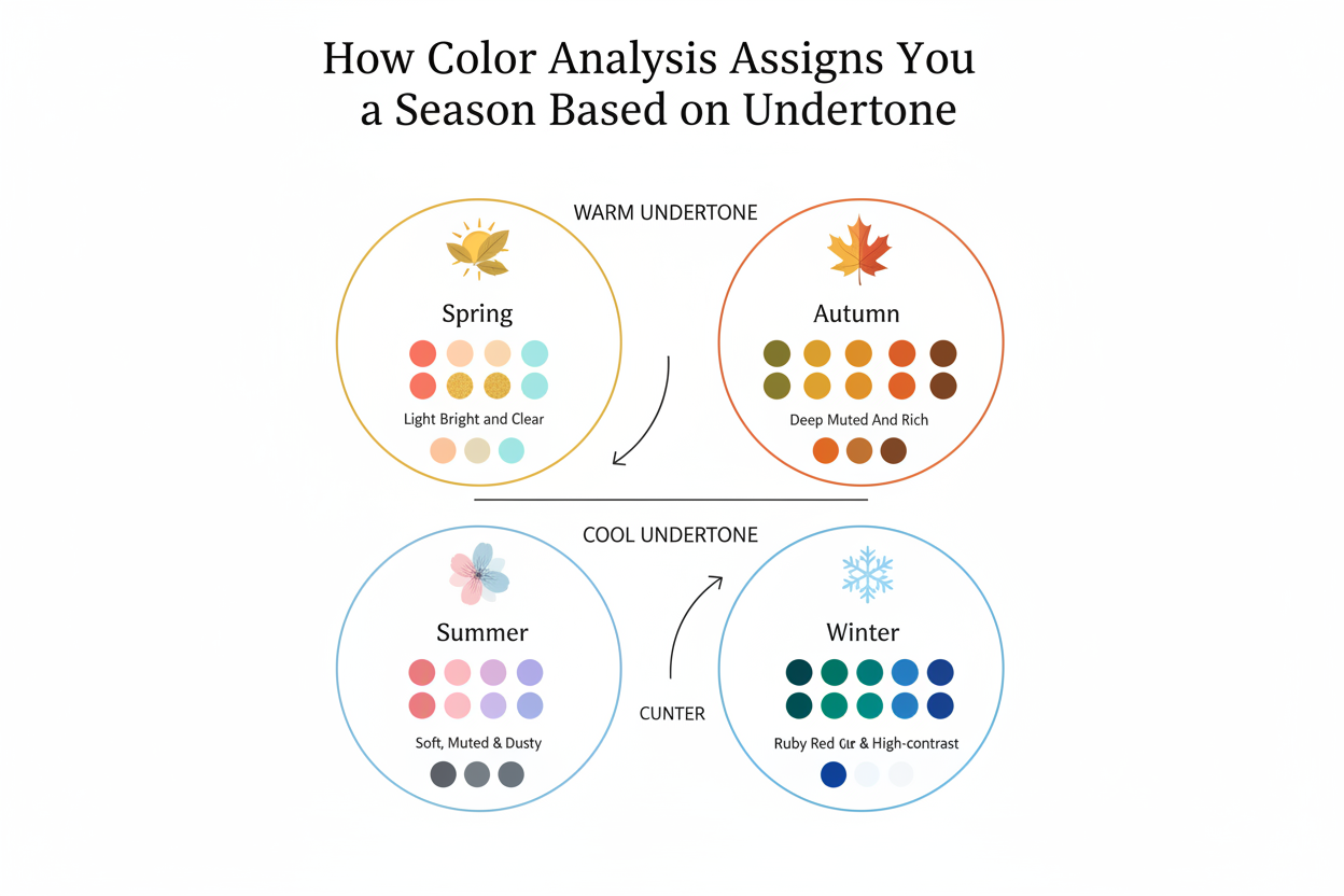 Silver vs Gold Jewelry by Color Season section visual for How Color Analysis Assigns You a Season Based on Undertone