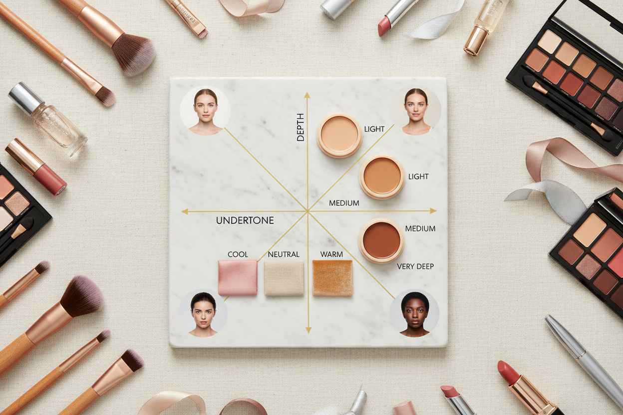 Skin Color Names With Pictures section visual for The Two Axes That Actually Define a Skin Color: Depth and Undertone