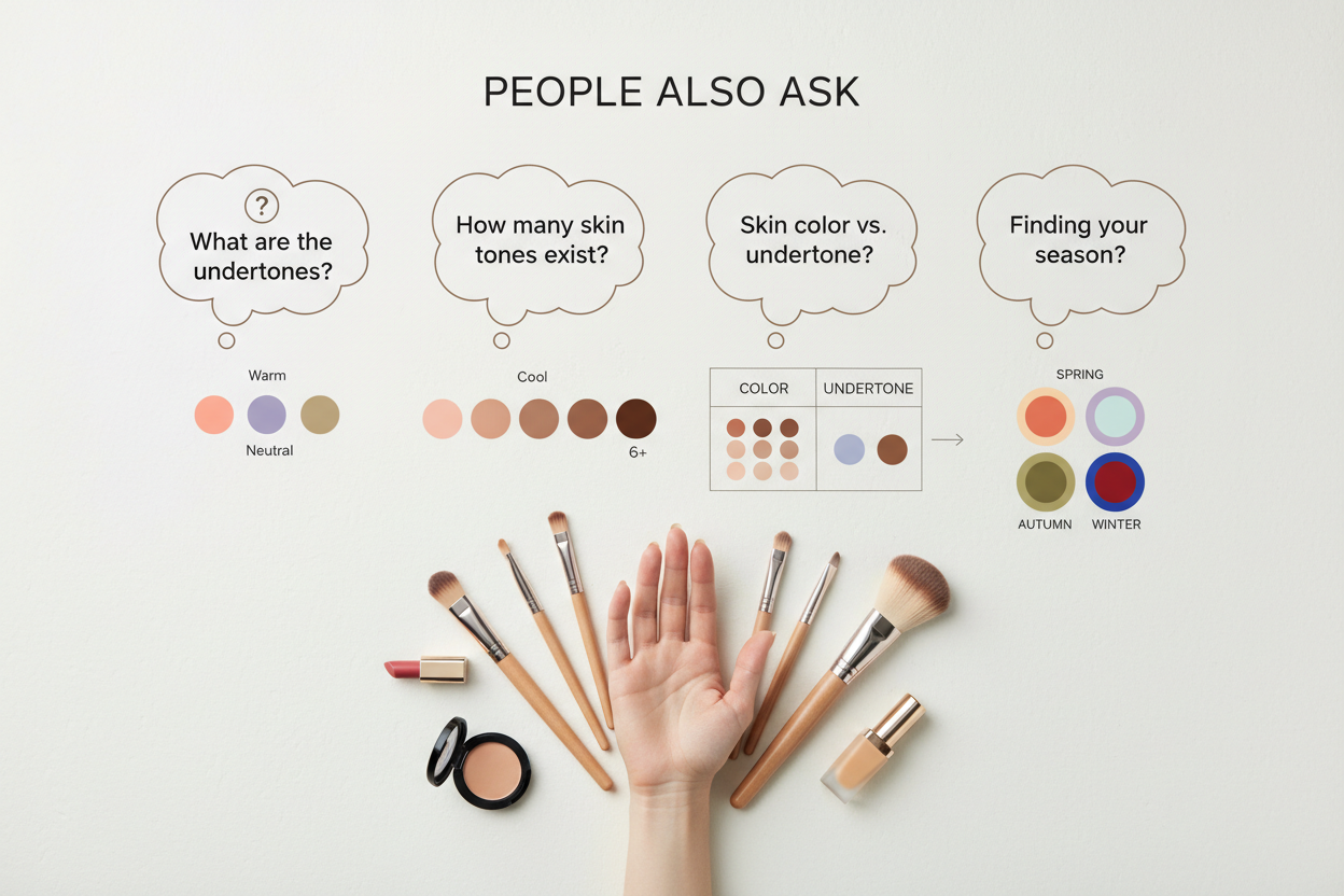 Skin Color Names With Pictures section visual for People Also Ask