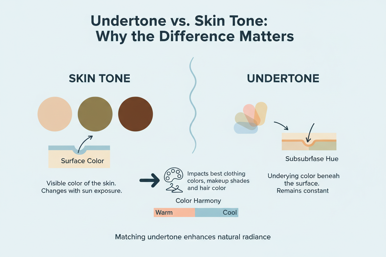 Skin Undertone Test at Home section visual for Undertone vs. Skin Tone: Why the Difference Matters