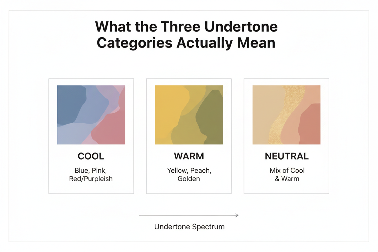 Skin Undertone Test at Home section visual for What the Three Undertone Categories Actually Mean