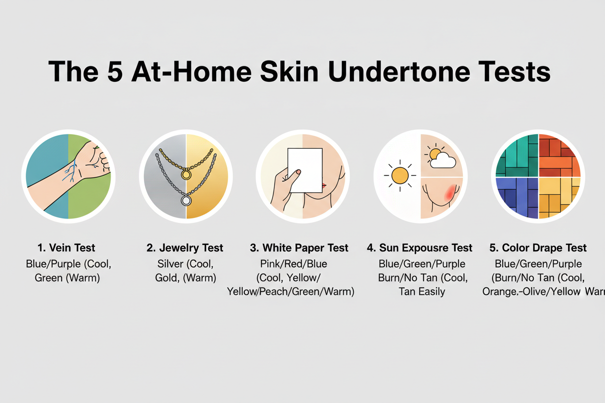 Skin Undertone Test at Home section visual for The 5 At-Home Skin Undertone Tests