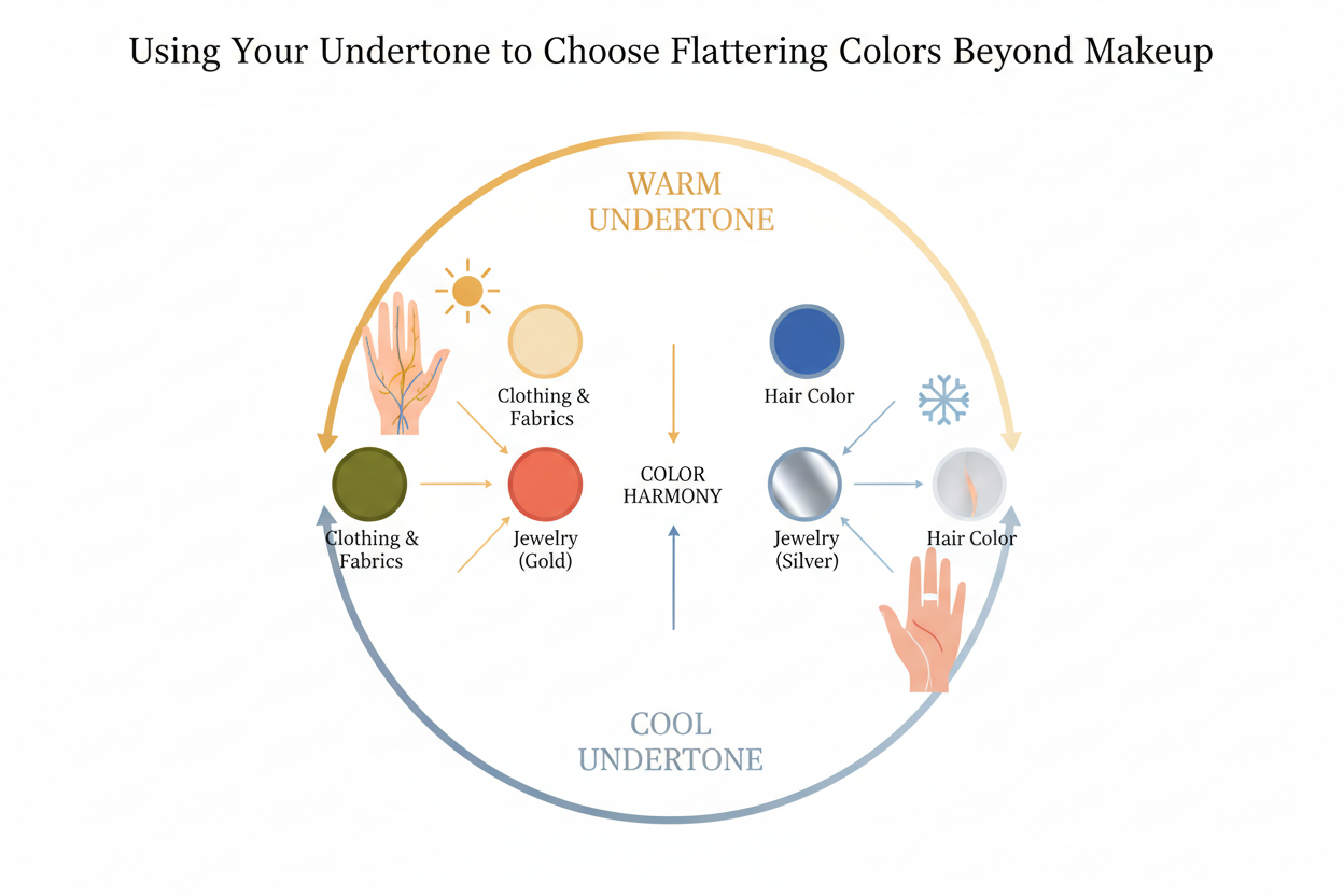 Skin Undertone Test at Home section visual for Using Your Undertone to Choose Flattering Colors Beyond Makeup