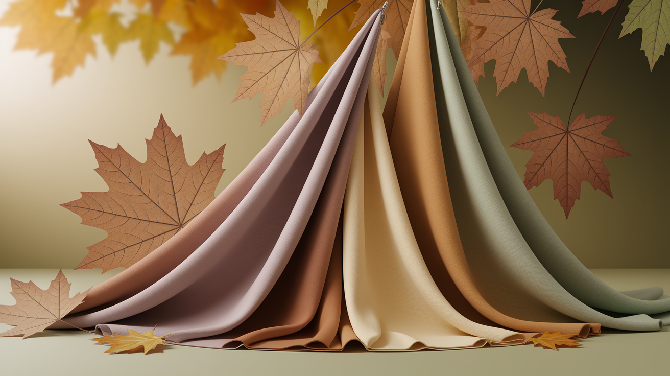 Soft autumn color palette with warm, muted tones