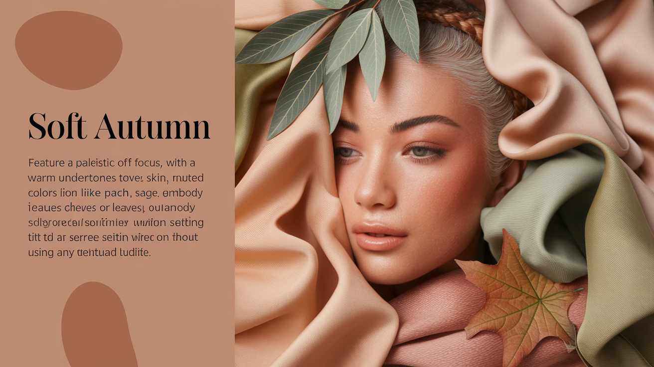 Soft autumn characteristics showing warm undertones and muted coloring