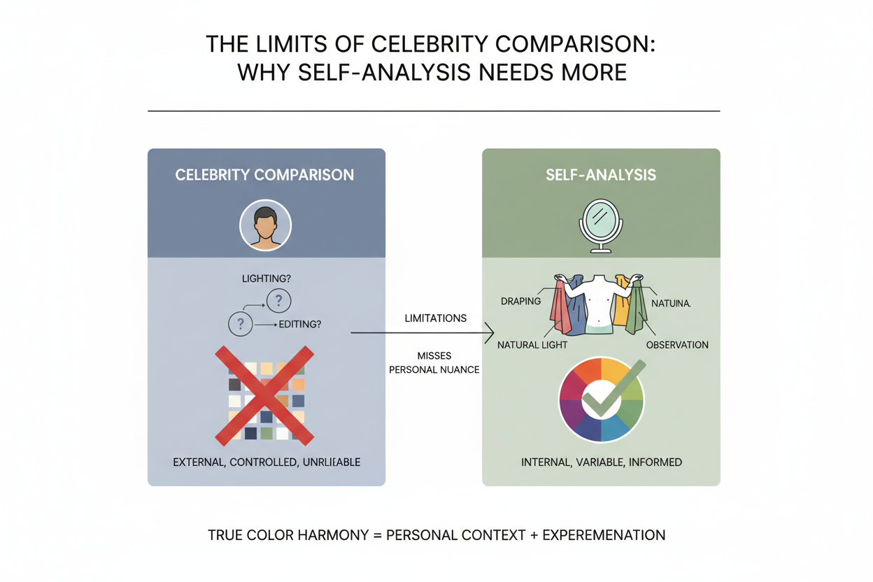 Soft Summer Celebrities and Why section visual for The Limits of Celebrity Comparison: Why Self-Analysis Needs More
