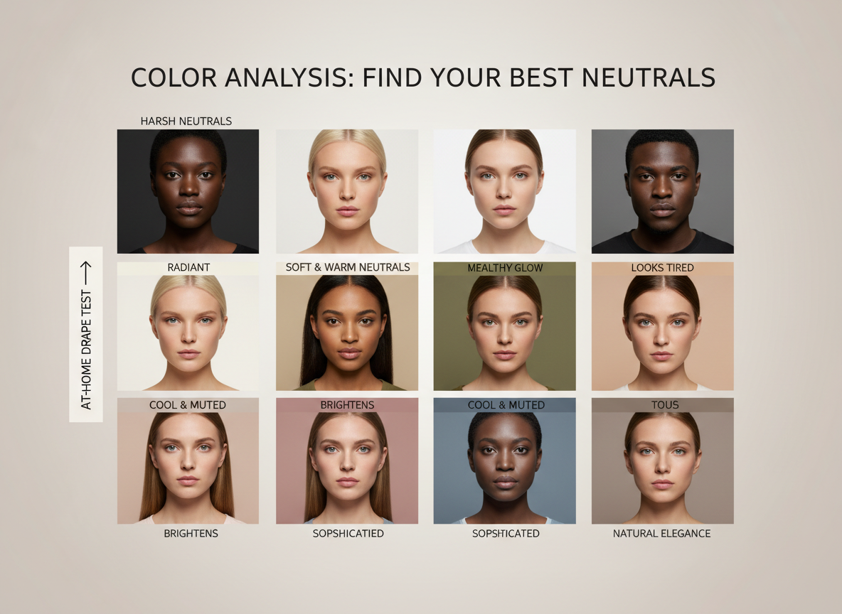 Soft Summer Color Palette Guide drape test outcomes