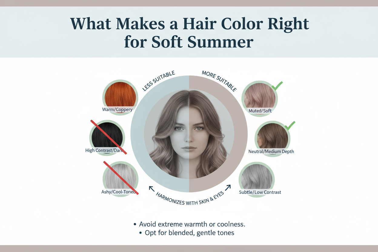 Soft Summer Hair Colors That Actually Work section visual for What Makes a Hair Color Right for Soft Summer