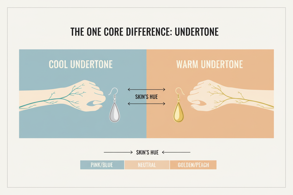 Soft Summer vs Soft Autumn: Key Differences section visual for The One Core Difference: Undertone